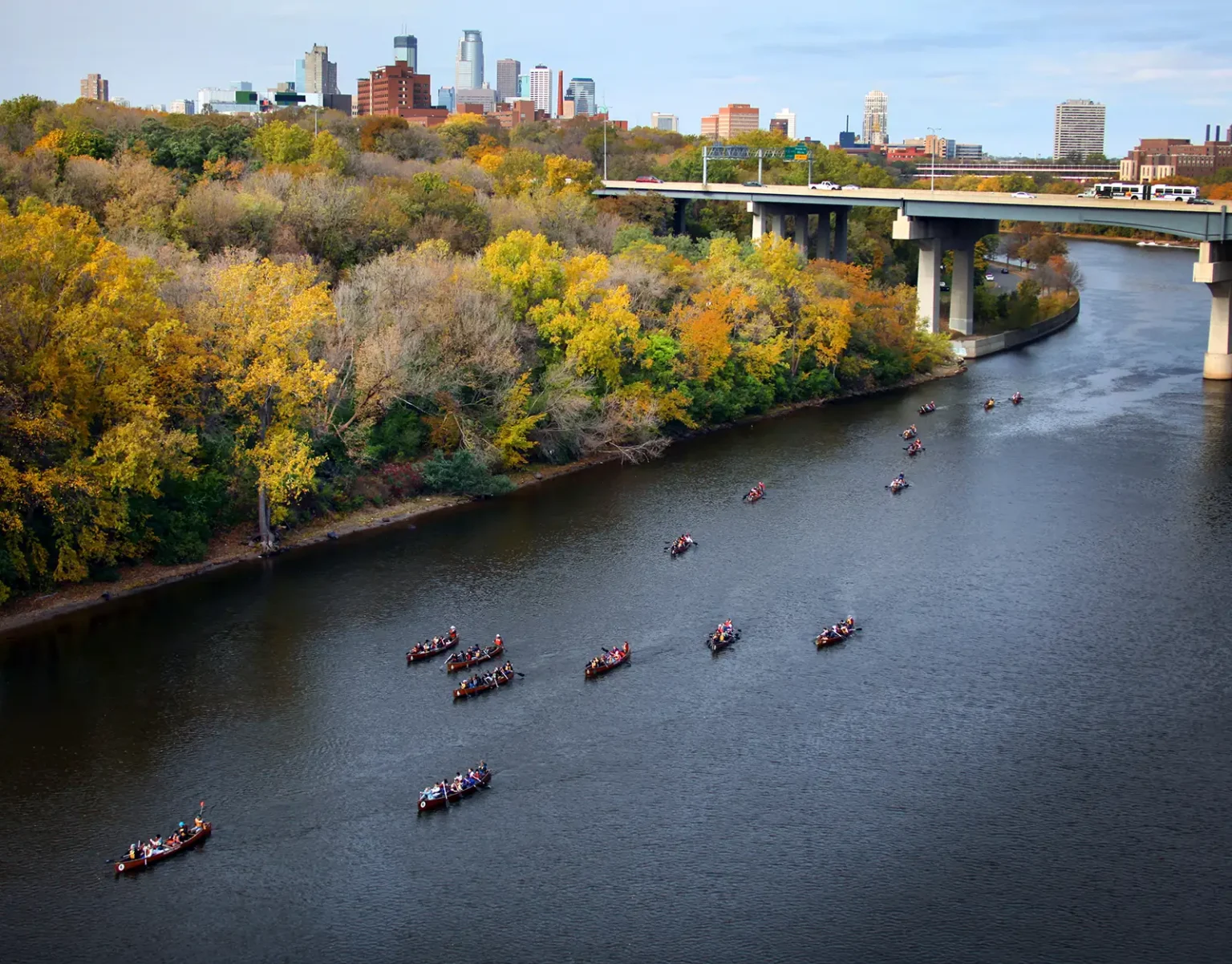 Canoes on the Mississippi