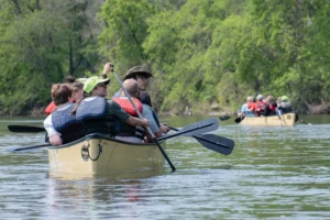 Paddling on the river