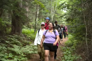 people hiking in the Great Smoky Mountains