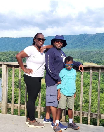 Military family on a Wilderness Inquiry trip to Shenandoah River State Park